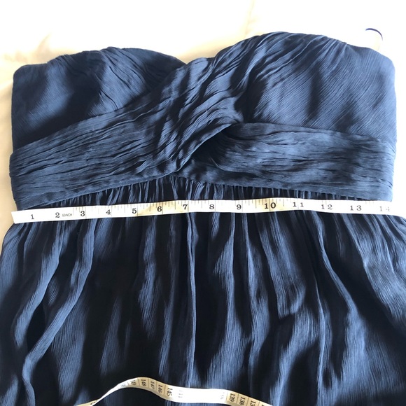 J. Crew Silk Soft Navy Flowy Strapless Dress - Picture 9 of 11